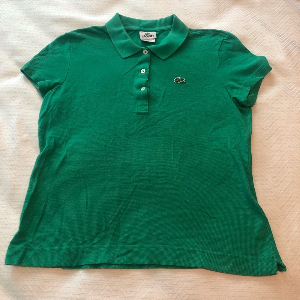Lacoste Green Polo Shirt. Size 44/Small.